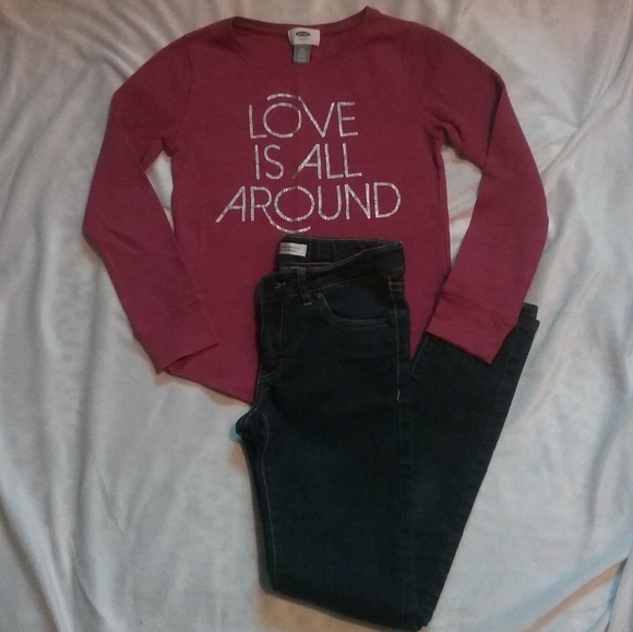 GIRLS LEVI'S Jeans and Long Sleeve Top - Picture 2 of 13